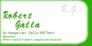 robert galla business card